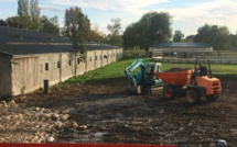 Travaux aux Écuries du Bois Clos, centre équestre dans le Pays de Gex